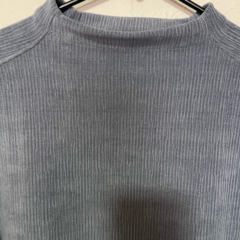 Madewell Blue Ribbed Sweater - Picture 5 of 7